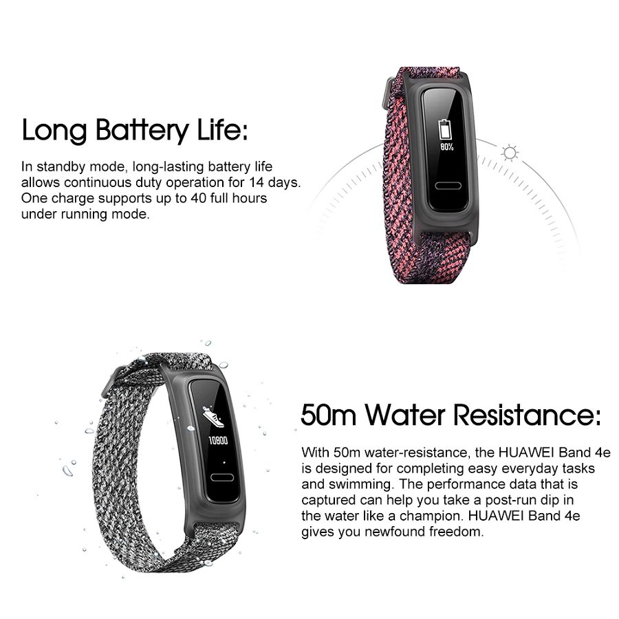 Huawei Smart Band 4e - Rosa - PRO ACCESORIOS EIRL