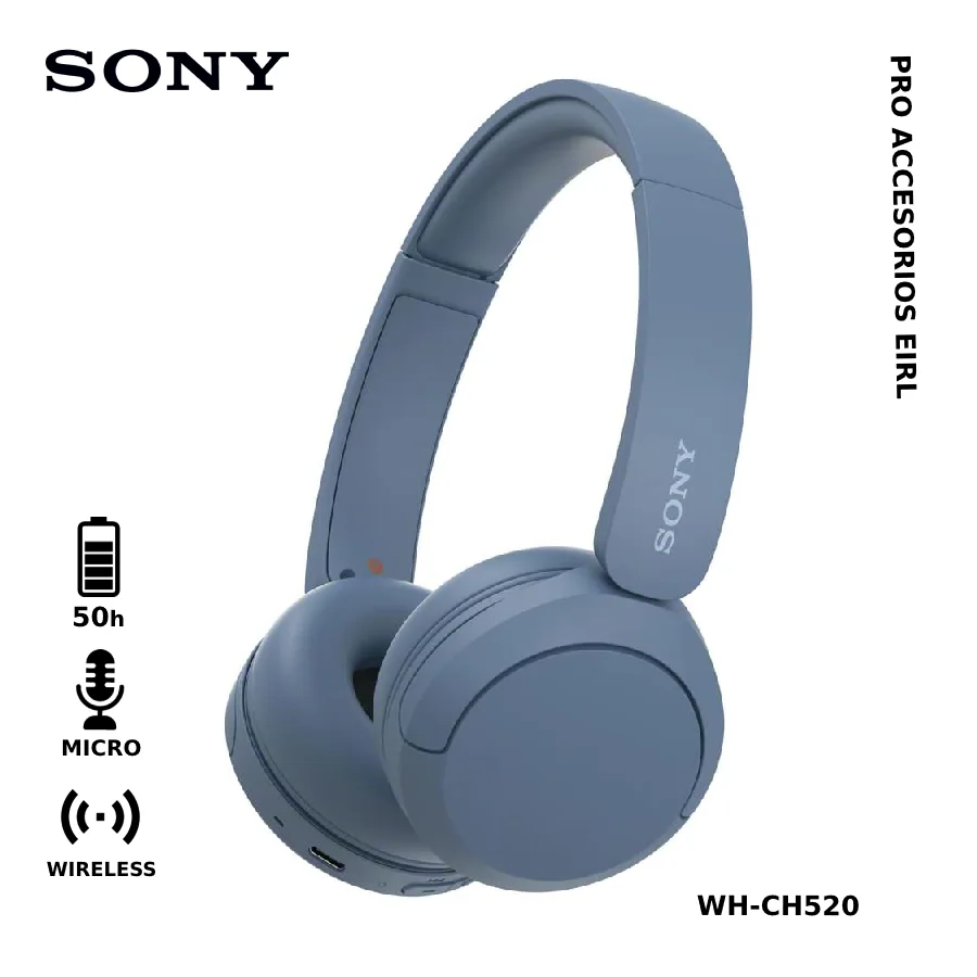 Auriculares Inalámbricos Diadema Sony WH-CH520 - Blanco